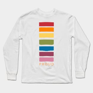 Proud Rainbow Pattern Hand Drawing Long Sleeve T-Shirt